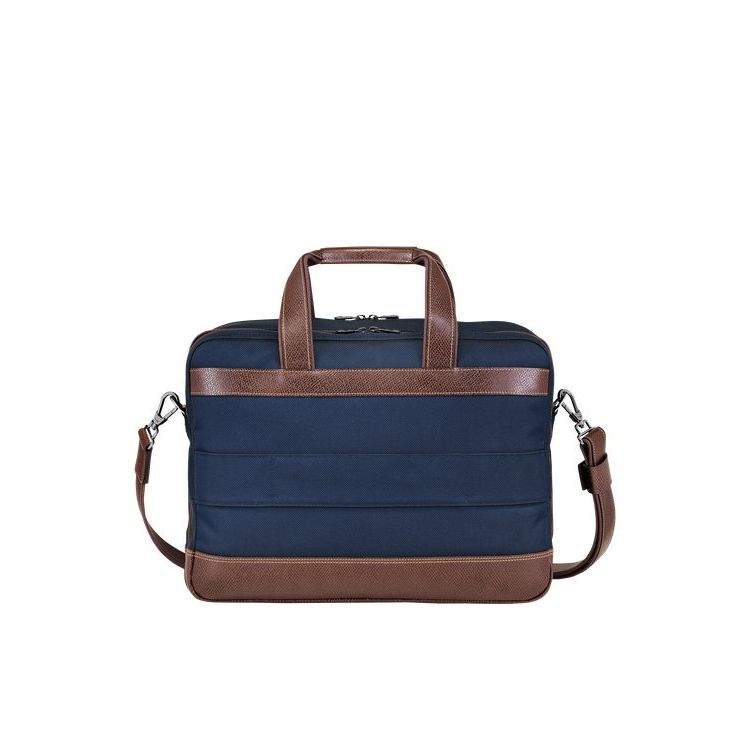 Longchamp Briefcase L Canvas Aktetas Blauw | 502193-ASO