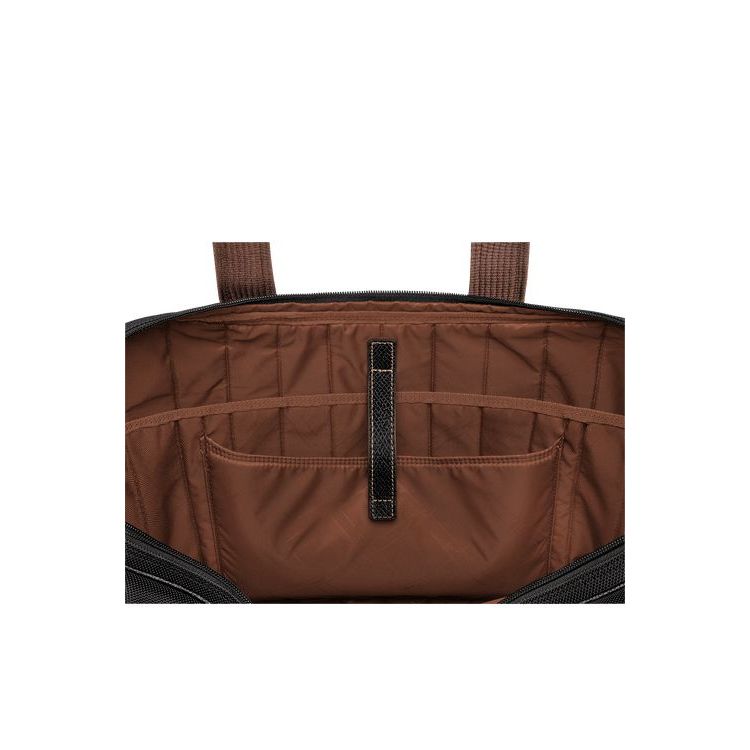 Longchamp Briefcase L Canvas Aktetas Zwart | 904723-NQZ