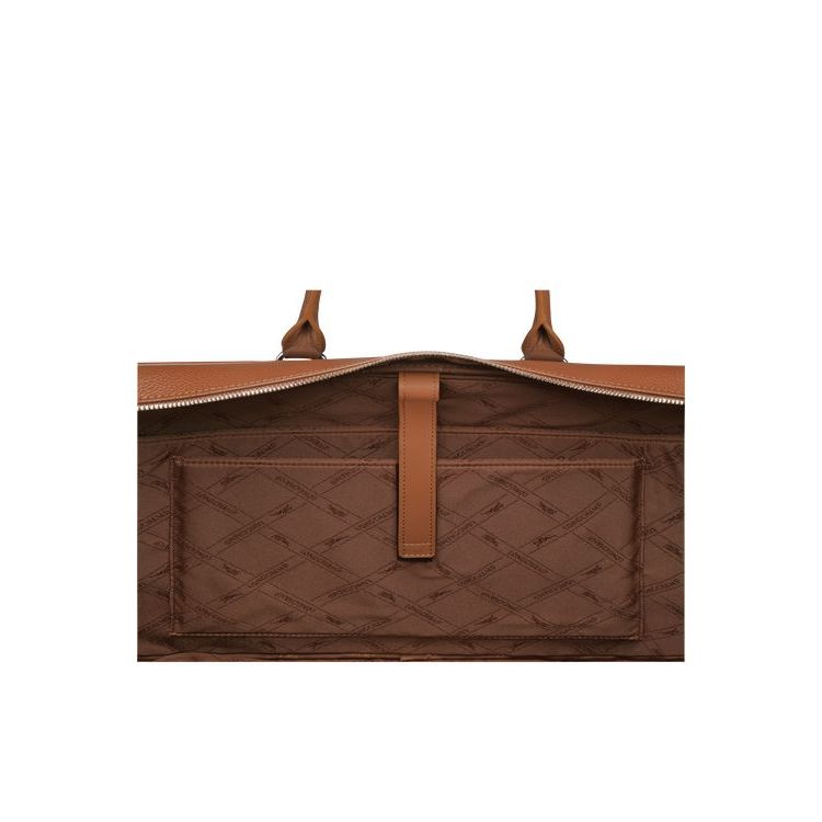 Longchamp Briefcase L Caramel Leren Aktetas Bruin | 597026-SDF