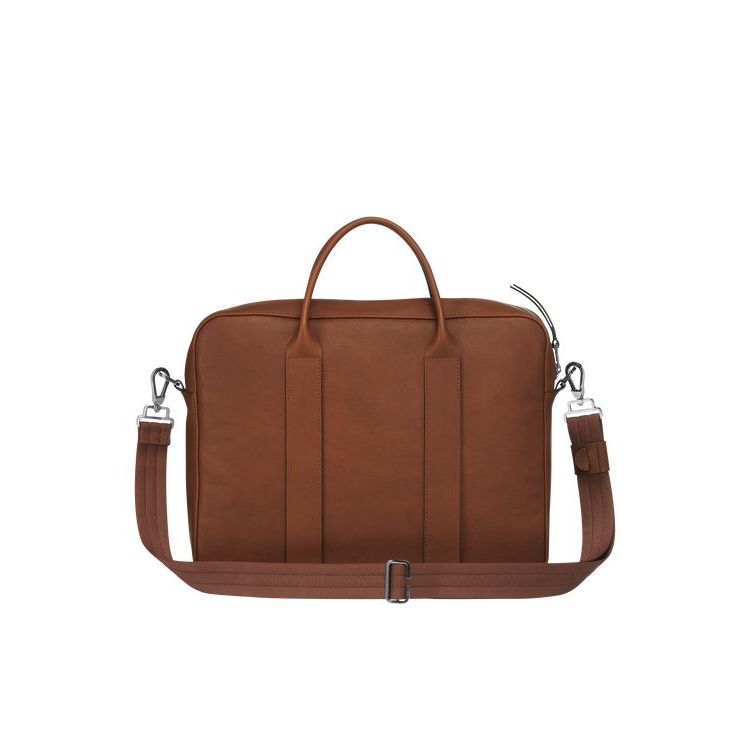 Longchamp Briefcase M Leren Aktetas Bruin | 705932-AKO