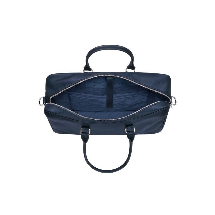 Longchamp Briefcase M Leren Aktetas Donkerblauw | 274653-KHT