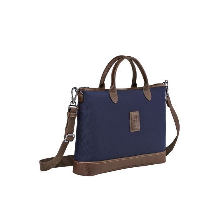 Longchamp Briefcase S Canvas Aktetas Blauw | 267013-KHI