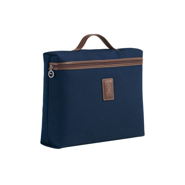 Longchamp Briefcase S Canvas Aktetas Blauw | 732865-YKF