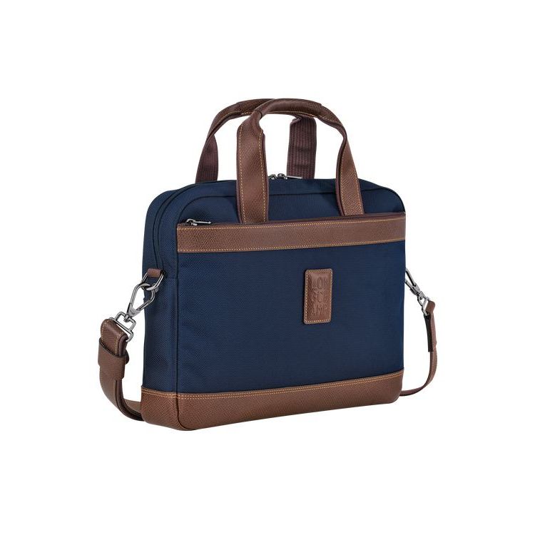 Longchamp Briefcase S Canvas Aktetas Blauw | 935627-CKH