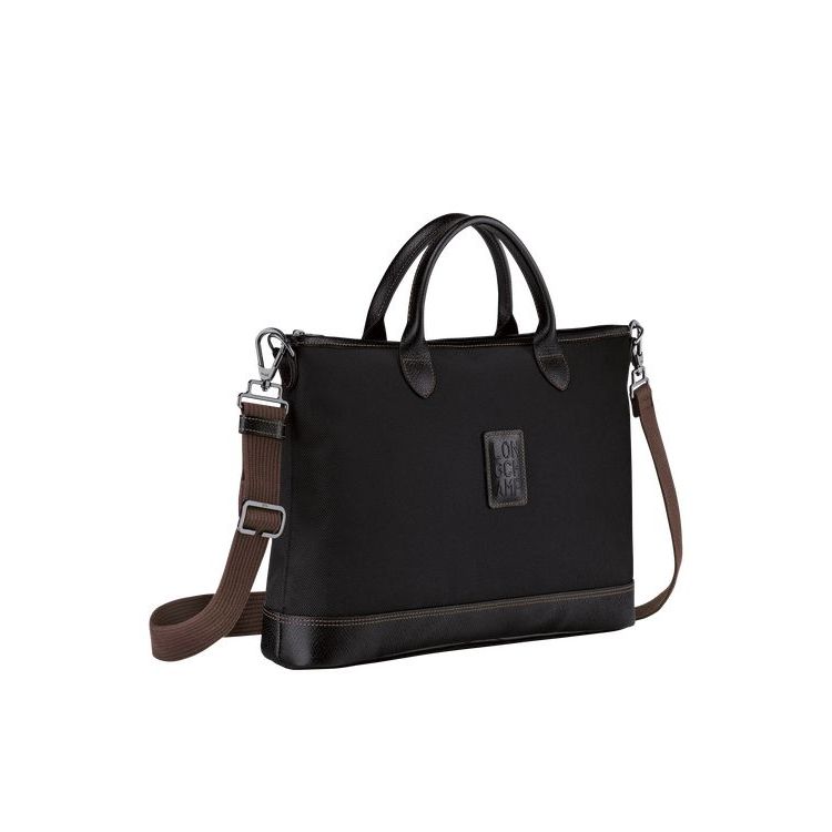 Longchamp Briefcase S Canvas Aktetas Zwart | 354108-LHA