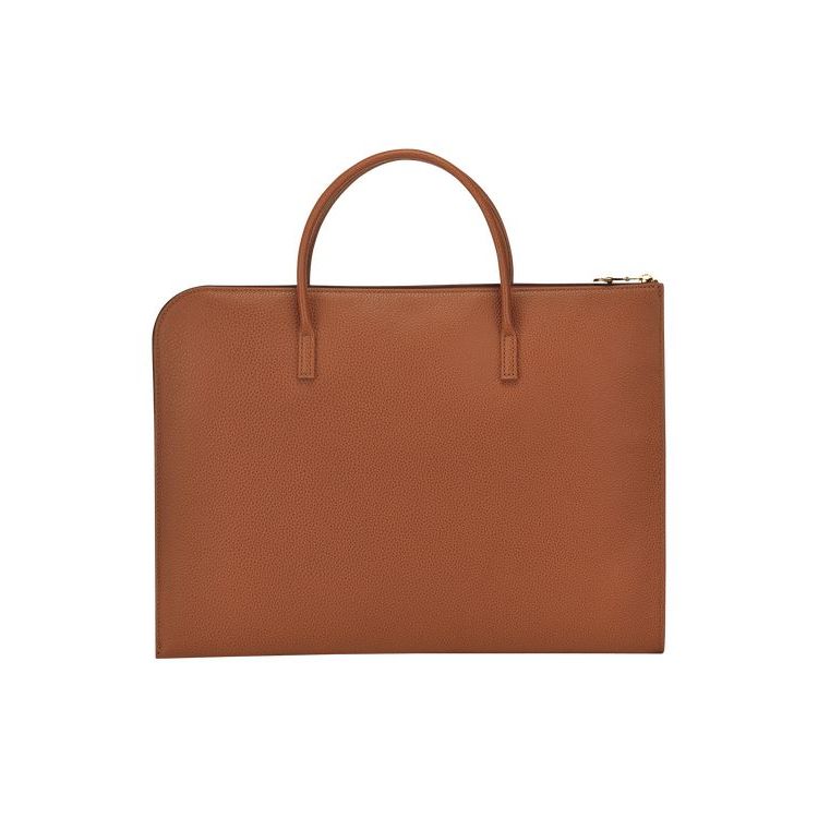 Longchamp Briefcase S Caramel Leren Aktetas Bruin | 158426-AYK