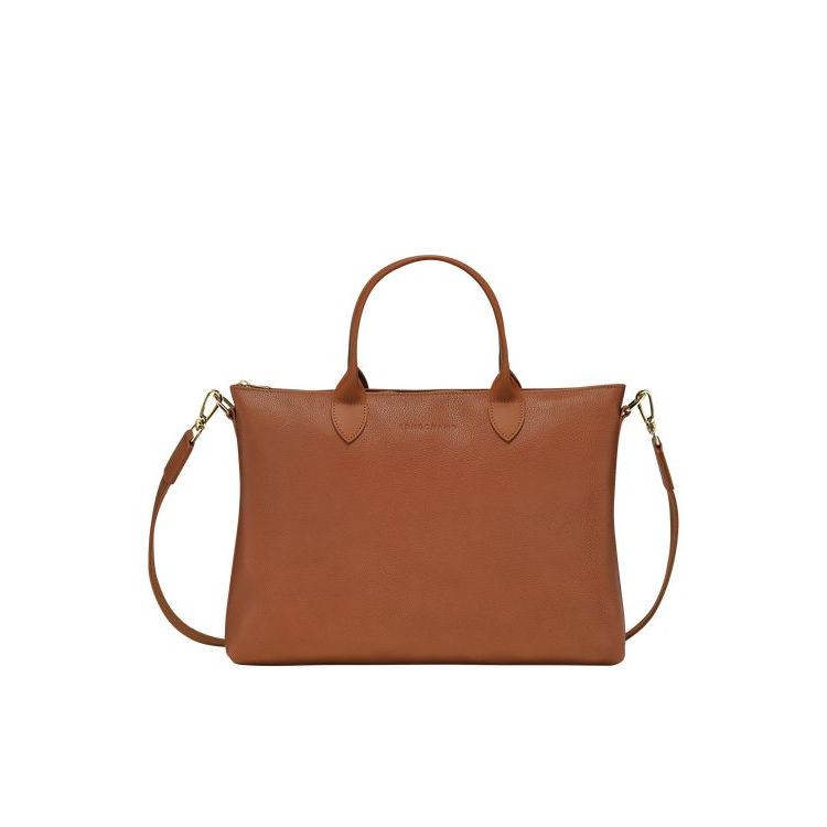 Longchamp Briefcase S Caramel Leren Aktetas Bruin | 598241-BZD