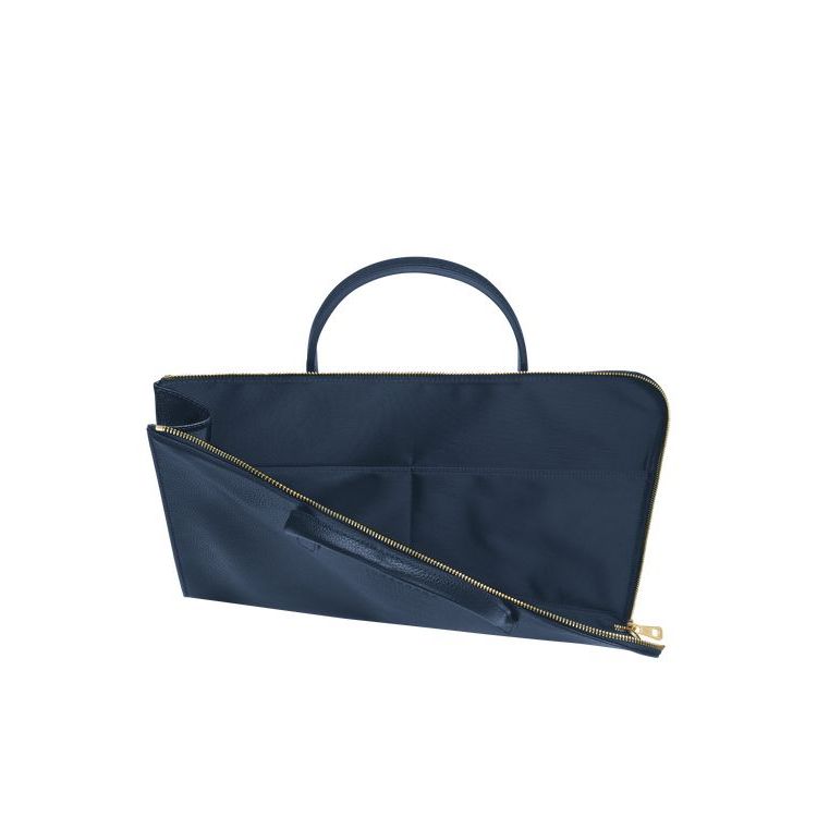 Longchamp Briefcase S Leren Aktetas Donkerblauw | 345096-USK