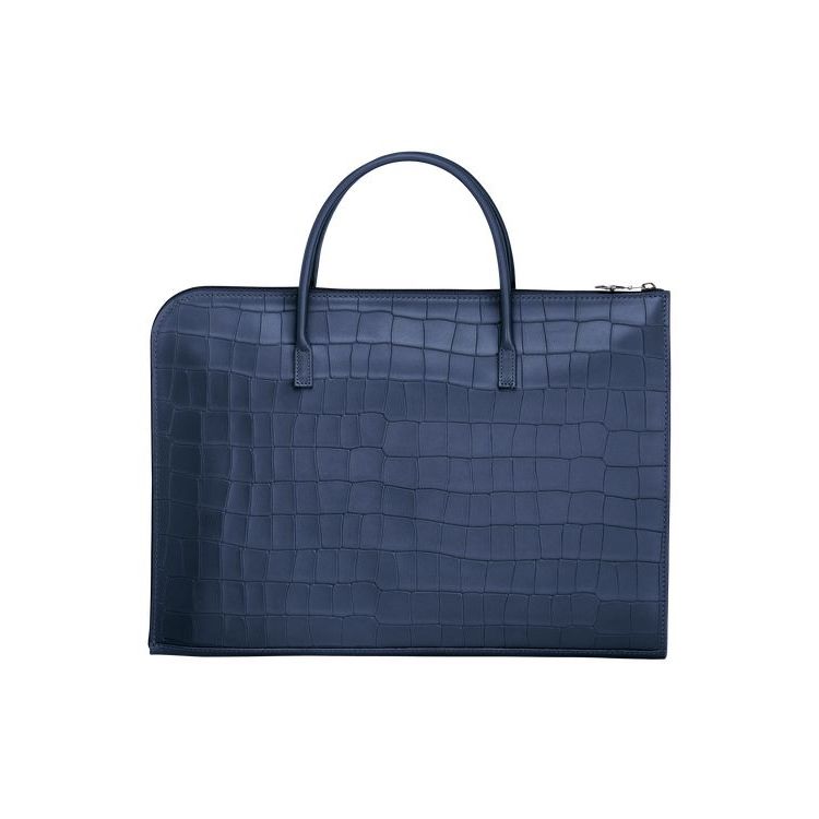 Longchamp Briefcase S Leren Aktetas Donkerblauw | 361580-XDB