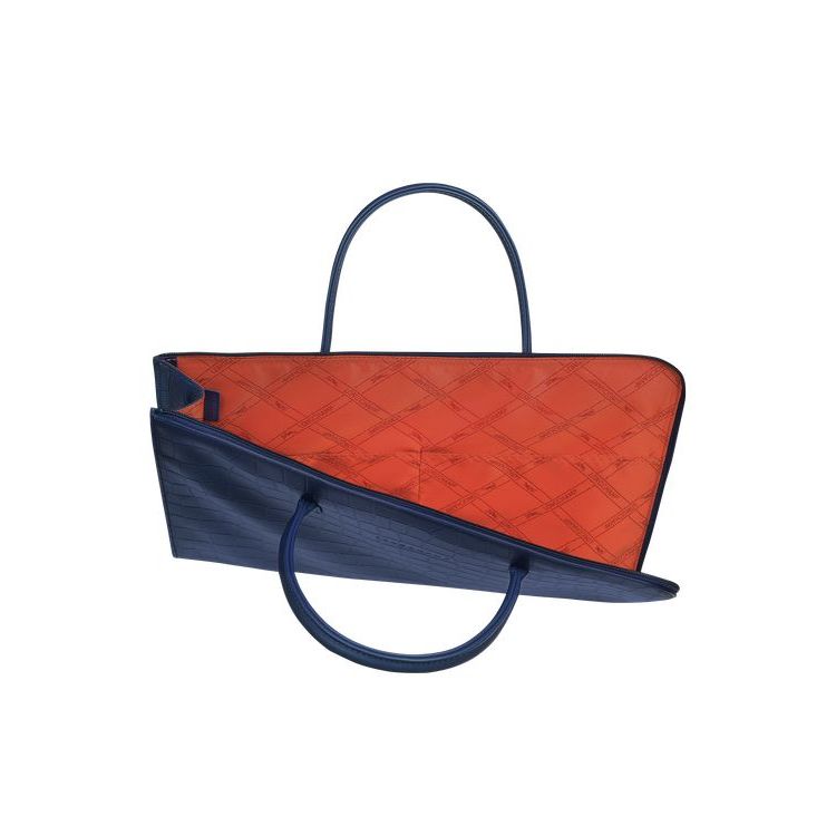 Longchamp Briefcase S Leren Aktetas Donkerblauw | 361580-XDB