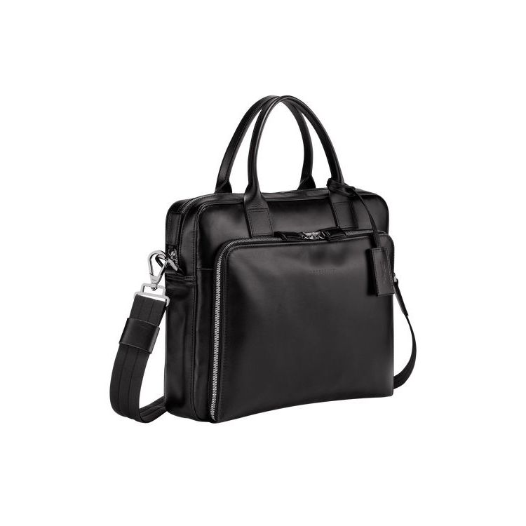 Longchamp Briefcase S Leren Aktetas Zwart | 326045-XHM