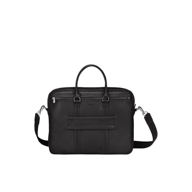 Longchamp Briefcase S Leren Aktetas Zwart | 530297-ILA