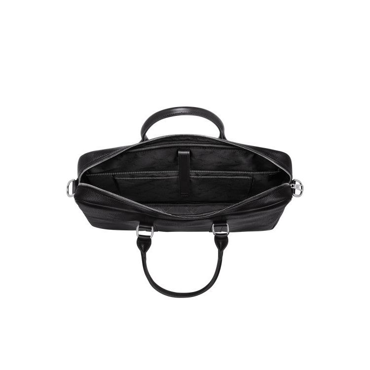 Longchamp Briefcase S Leren Aktetas Zwart | 530297-ILA