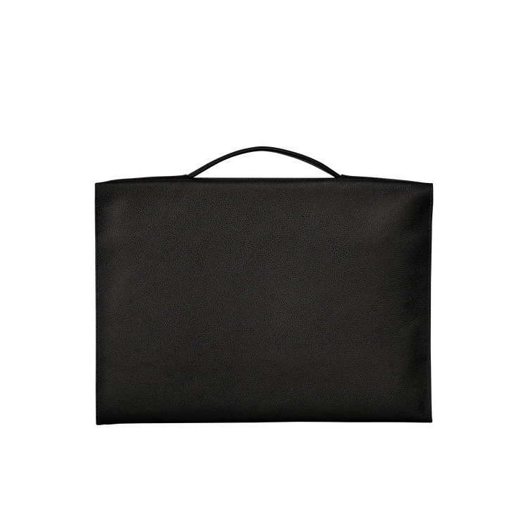 Longchamp Briefcase S Leren Aktetas Zwart | 951067-TWQ