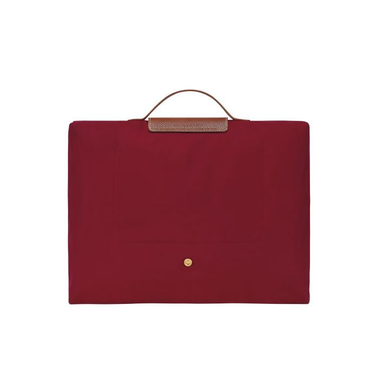 Longchamp Briefcase S Recycled canvas Aktetas Rood | 142986-FMC