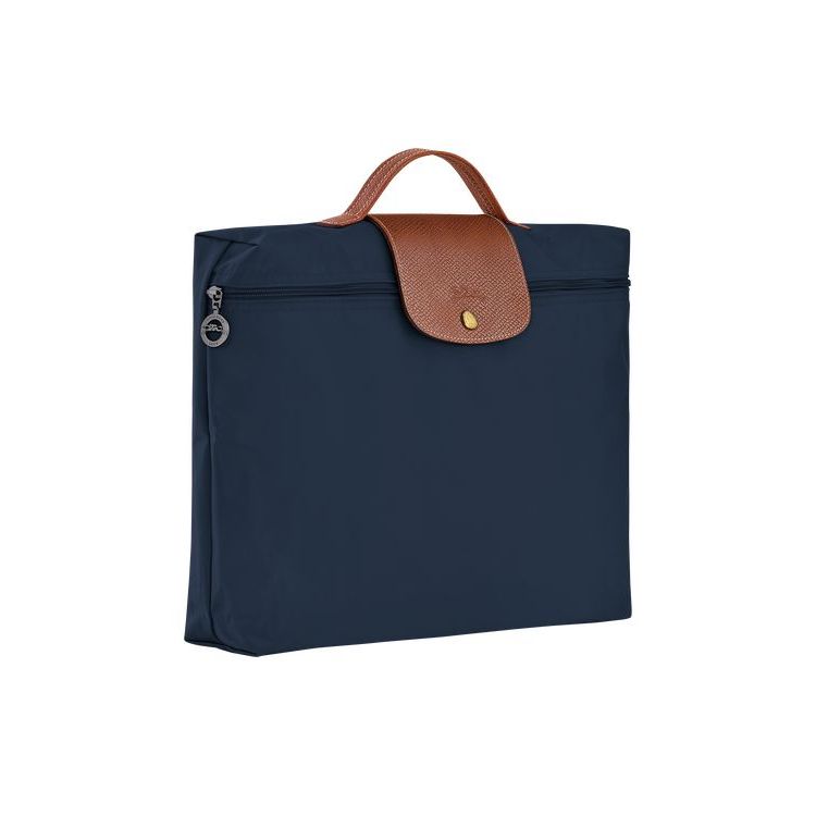 Longchamp Briefcase S Recycled canvas Aktetas Donkerblauw | 348295-GHB