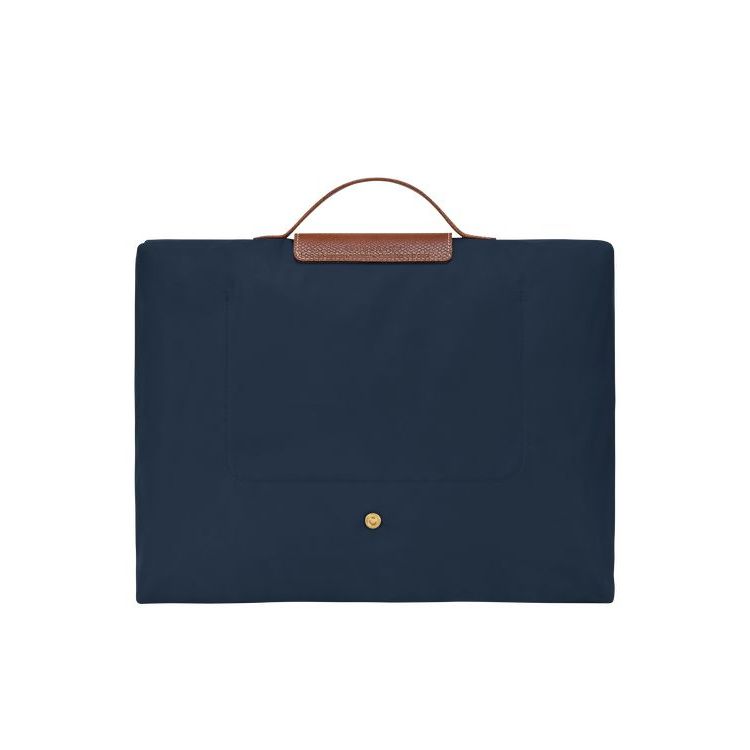 Longchamp Briefcase S Recycled canvas Aktetas Donkerblauw | 348295-GHB