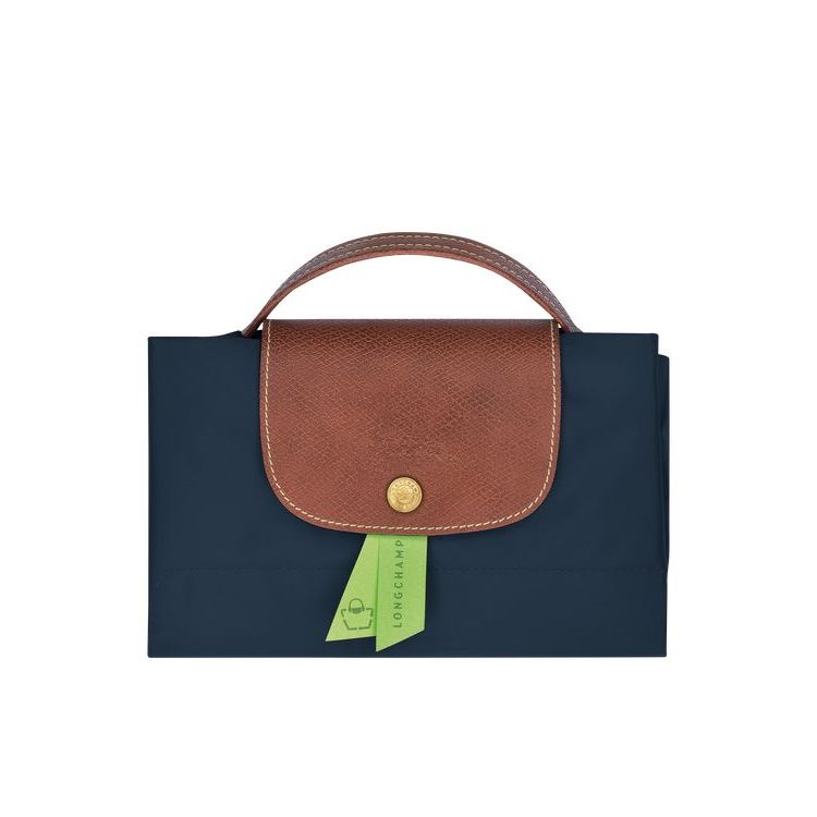 Longchamp Briefcase S Recycled canvas Aktetas Donkerblauw | 348295-GHB