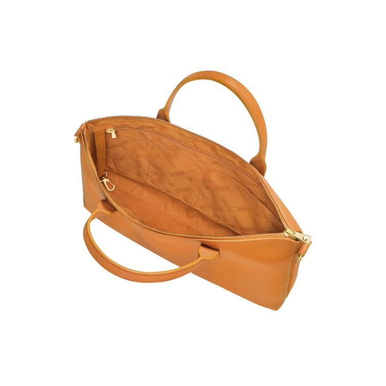 Longchamp Briefcase S Saffron Leren Aktetas Oranje | 054186-LDK