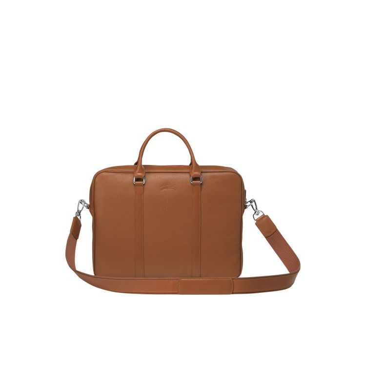 Longchamp Briefcase Xs Caramel Leren Aktetas Bruin | 485320-DWM