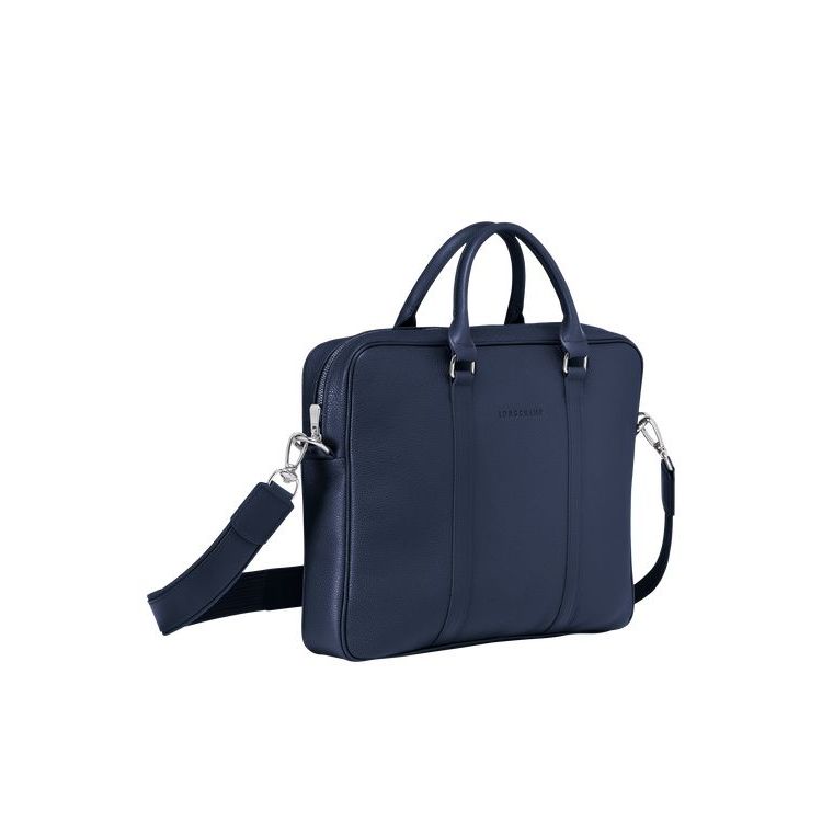 Longchamp Briefcase Xs Leren Aktetas Donkerblauw | 043152-RMP