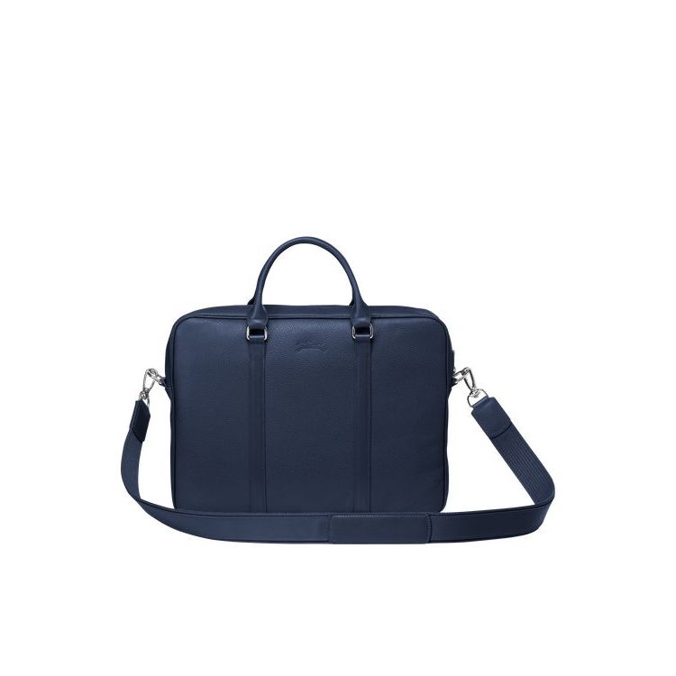 Longchamp Briefcase Xs Leren Aktetas Donkerblauw | 156209-YOH