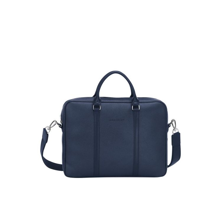 Longchamp Briefcase Xs Leren Aktetas Donkerblauw | 156209-YOH