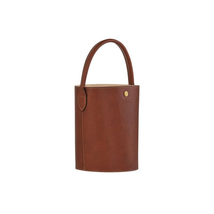 Longchamp Bucket Leren Handtas Bruin | 024589-KHZ