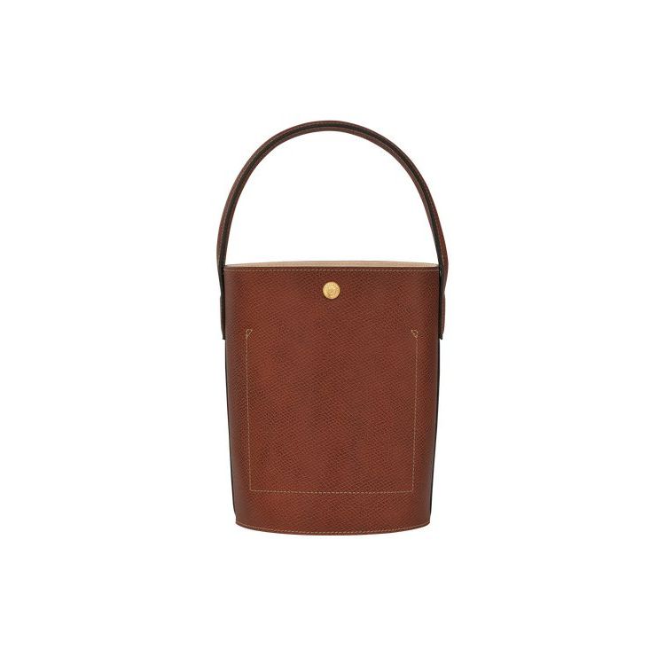 Longchamp Bucket Leren Handtas Bruin | 024589-KHZ