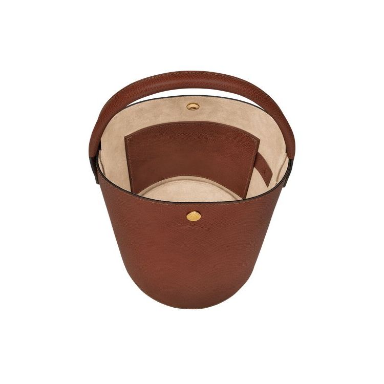 Longchamp Bucket Leren Handtas Bruin | 024589-KHZ