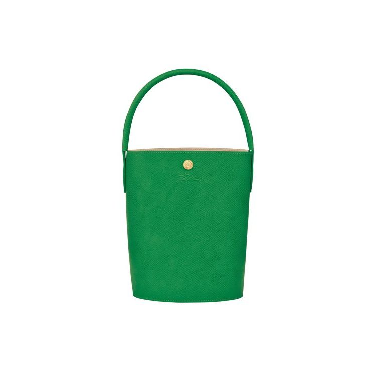 Longchamp Bucket Leren Handtas Groen | 829536-VMY