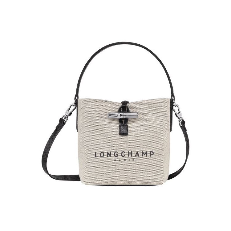 Longchamp Bucket S Ecru Canvas Crossbodytassen Beige | 142059-TCI