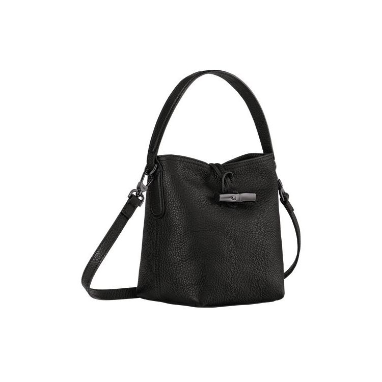 Longchamp Bucket S Leren Crossbodytassen Zwart | 081695-PXW