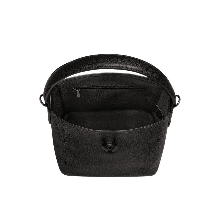 Longchamp Bucket S Leren Crossbodytassen Zwart | 081695-PXW