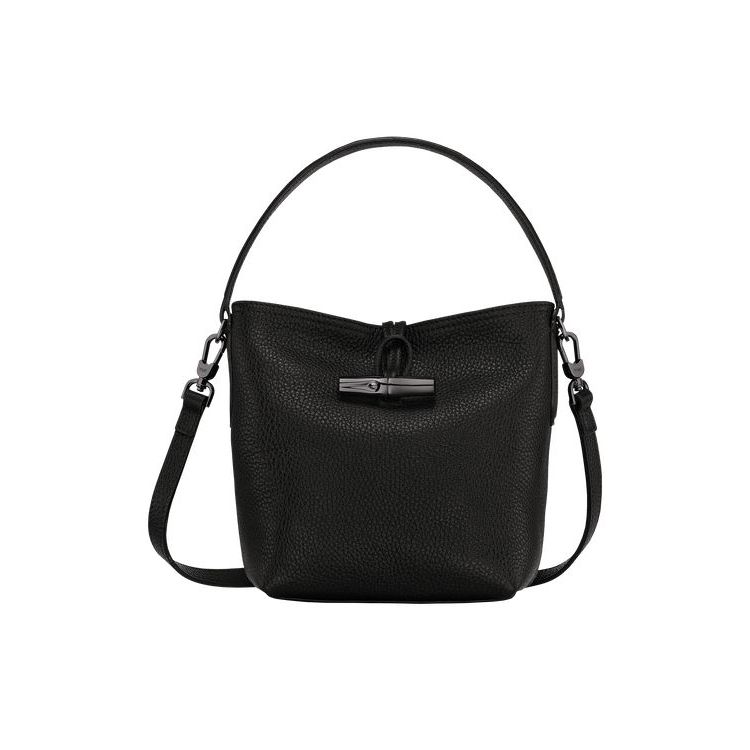 Longchamp Bucket S Leren Crossbodytassen Zwart | 081695-PXW