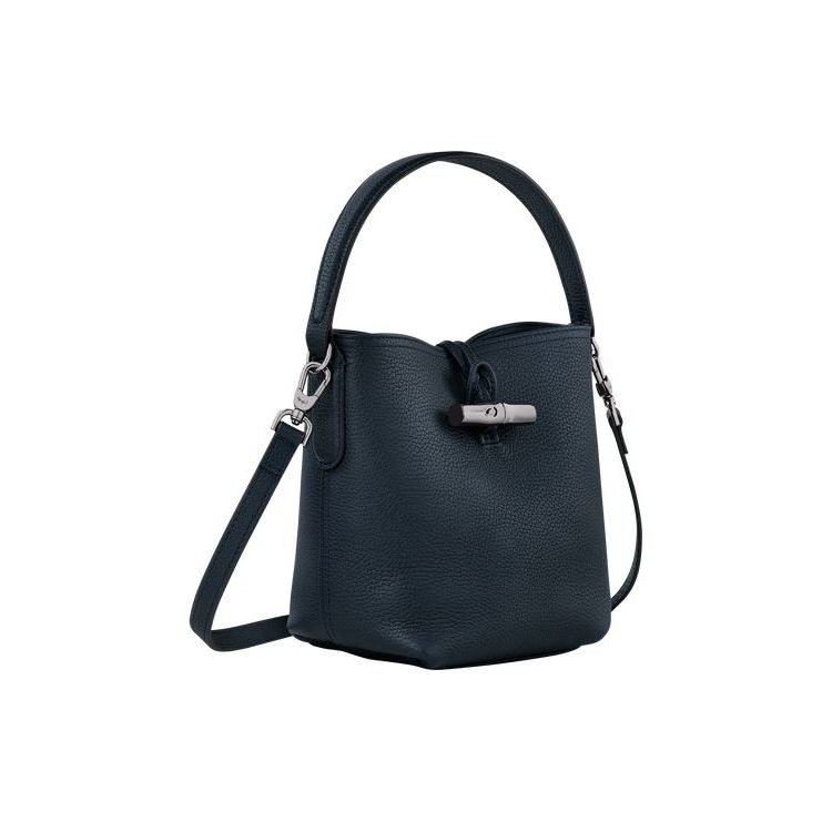 Longchamp Bucket S Leren Crossbodytassen Donkerblauw | 483126-MYB