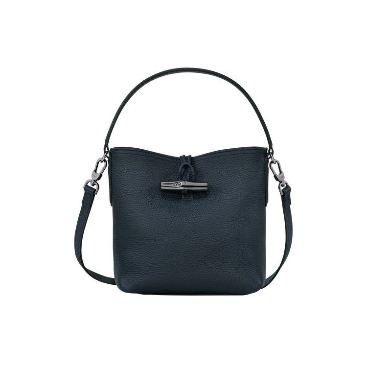 Longchamp Bucket S Leren Crossbodytassen Donkerblauw | 483126-MYB