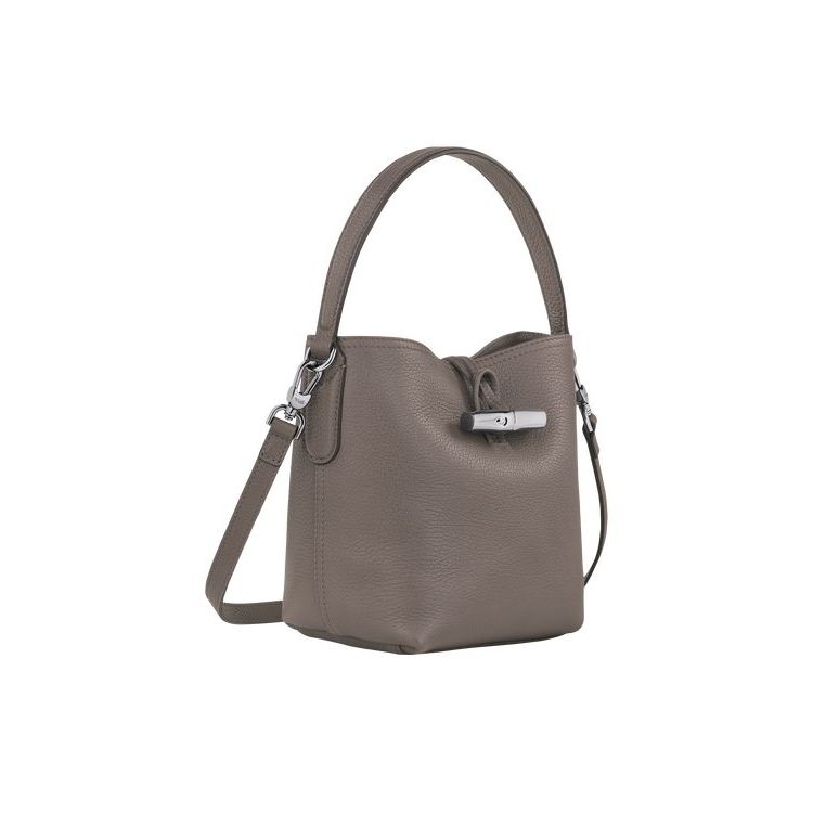 Longchamp Bucket S Leren Crossbodytassen Grijs | 804597-MWJ