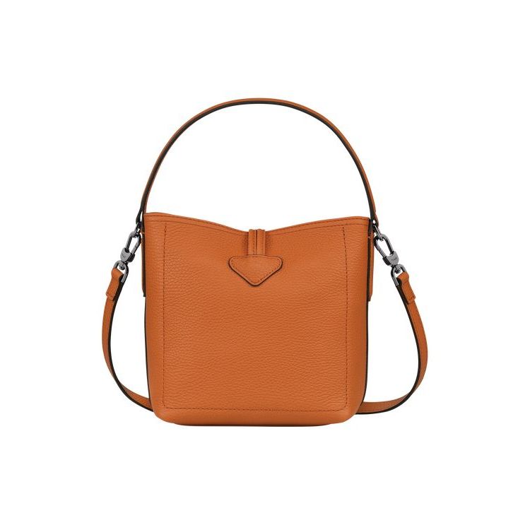 Longchamp Bucket S Saffron Leren Crossbodytassen Oranje | 149520-GSW