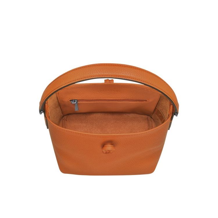 Longchamp Bucket S Saffron Leren Crossbodytassen Oranje | 149520-GSW