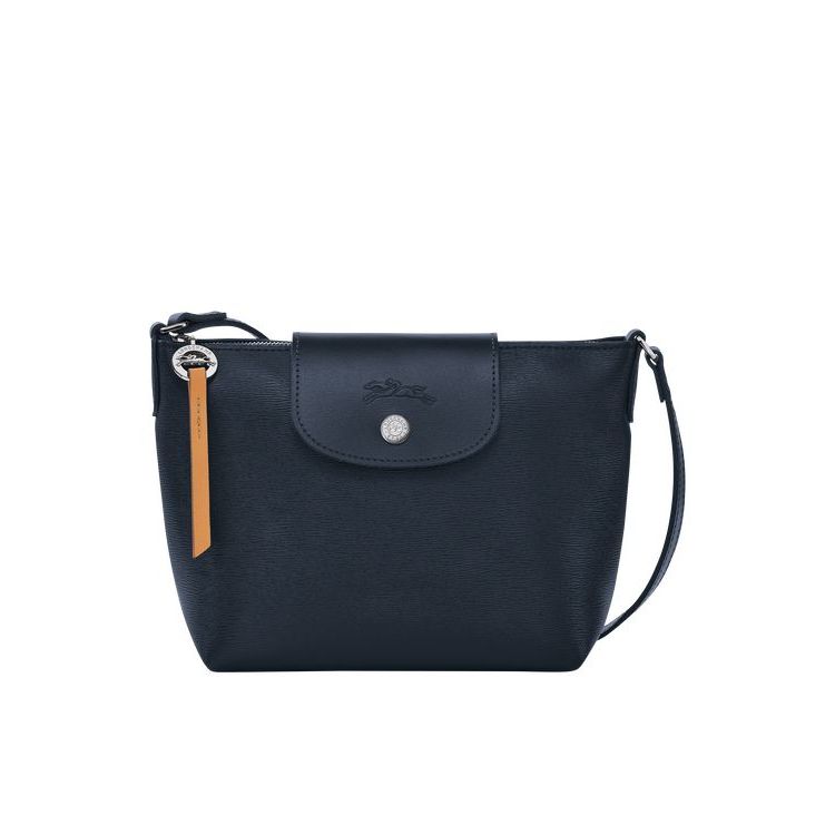 Longchamp Canvas Crossbodytassen Donkerblauw | 971248-BCU