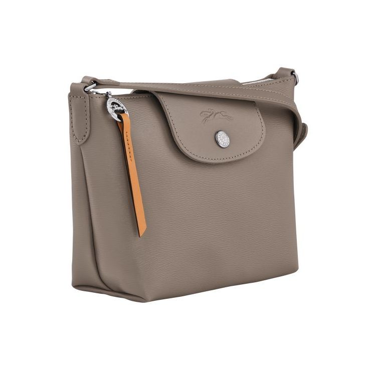 Longchamp Canvas Crossbodytassen Grijs Bruin | 529813-WMF