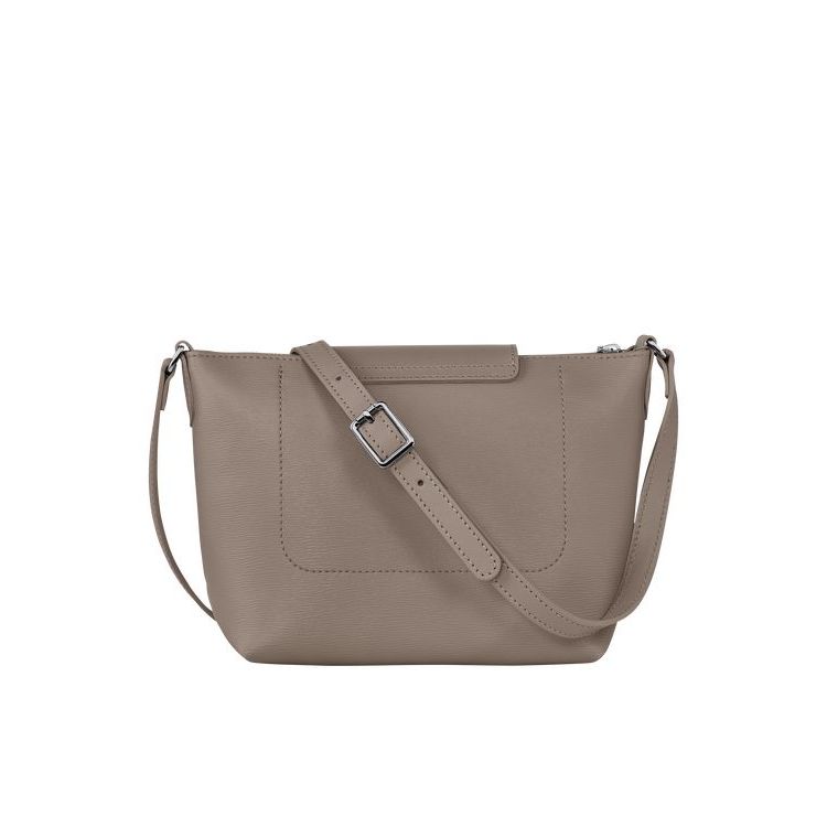 Longchamp Canvas Crossbodytassen Grijs Bruin | 529813-WMF