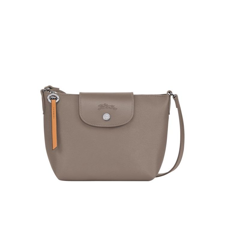 Longchamp Canvas Crossbodytassen Grijs Bruin | 529813-WMF