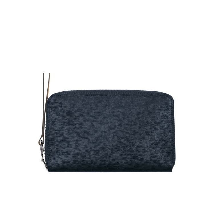 Longchamp Canvas Portefeuille Donkerblauw | 745061-NEZ