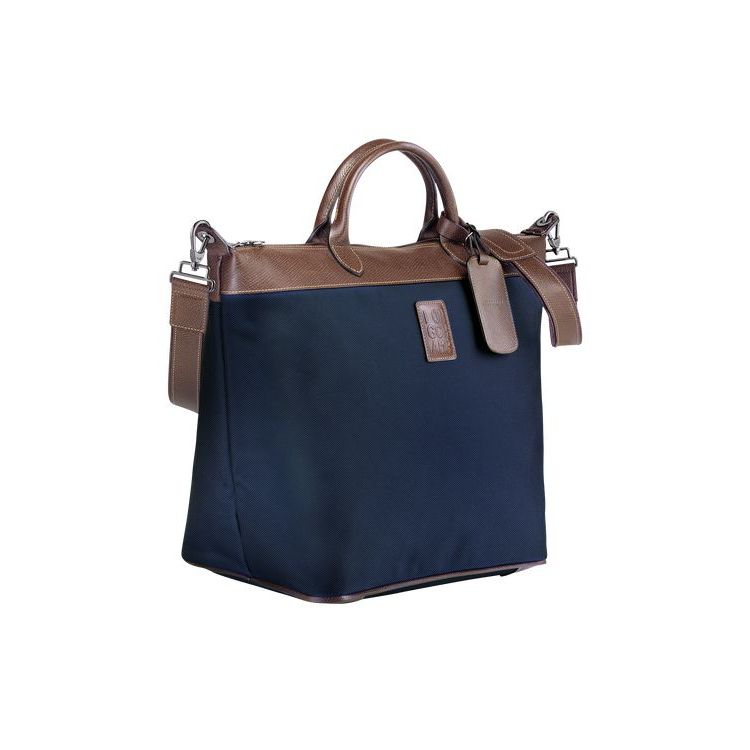 Longchamp Canvas Reistas Blauw | 137625-QZL