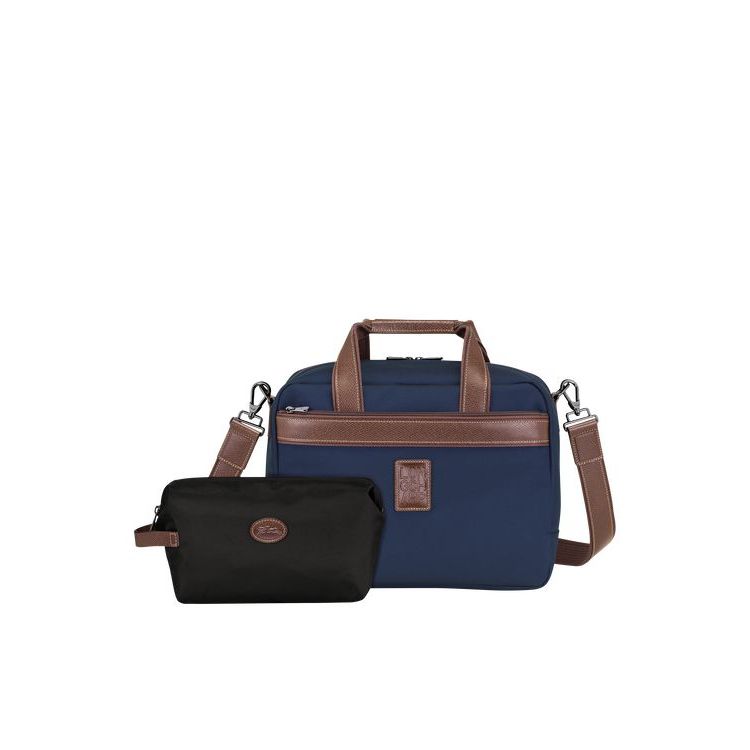 Longchamp Canvas Reistas Blauw | 726051-DPV