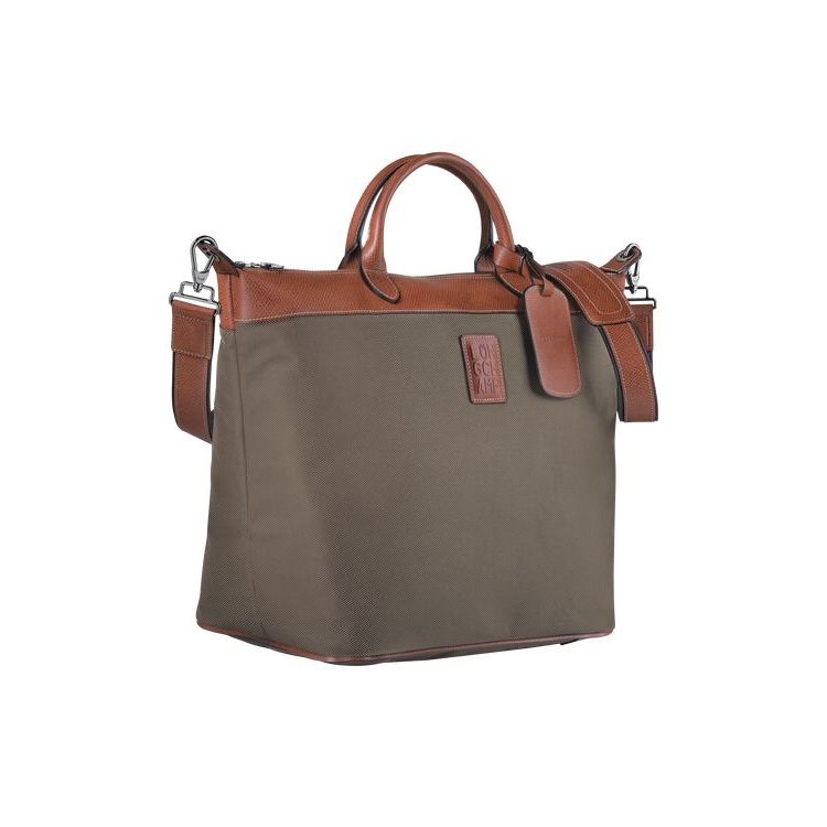 Longchamp Canvas Reistas Bruin | 087239-MYA