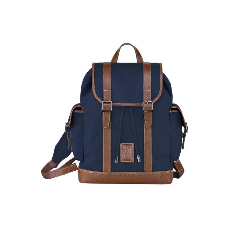 Longchamp Canvas Rugzak Blauw | 106275-JZD