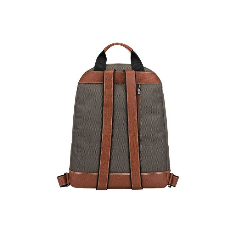 Longchamp Canvas Rugzak Bruin | 426087-KGX